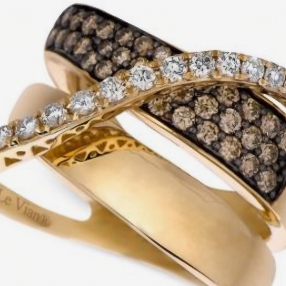 Le Vian Chocolatier Gladiator® Diamond Crossover Ring  in 14k G - Picture 2 of 4